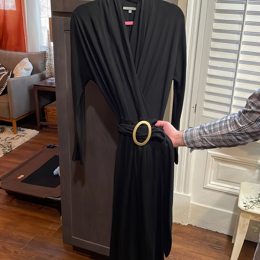 Anne Klein Long Sleeve Belted Dress